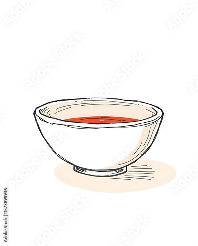 Wallpaper Mural Sketch of bowl with colorful content inside, simple minimalist aesthetic Torontodigital.ca