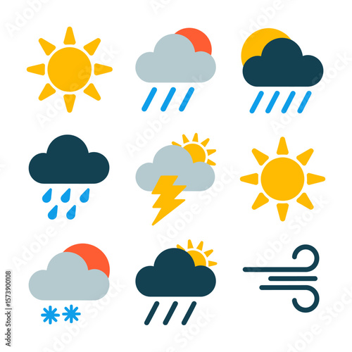 Weather Icon Vector Set