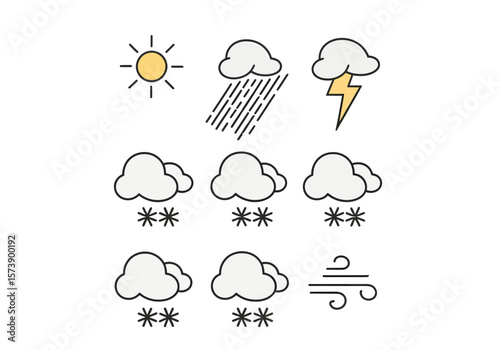 Weather Icon Vector Set