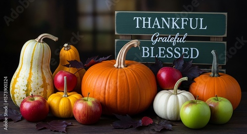 Wallpaper Mural Thanksgiving: Autumn Harvest Abundance - Pumpkins, Apples & Gratitude Torontodigital.ca