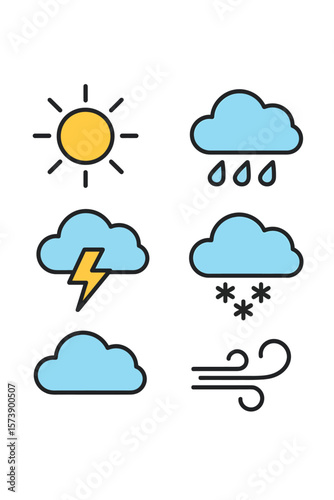 Weather Icon Vector Set