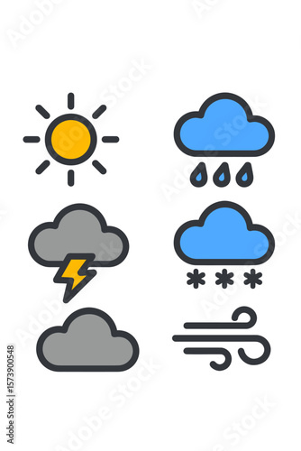 Weather Icon Vector Set