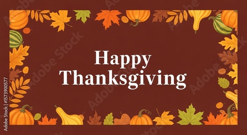 Wallpaper Mural Happy Thanksgiving: Autumn Leaves & Festive Greetings Torontodigital.ca