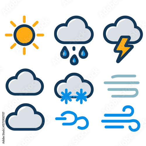 Weather Icon Vector Set