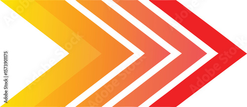 Abstract Gradient Arrows Right Direction Silhouette
