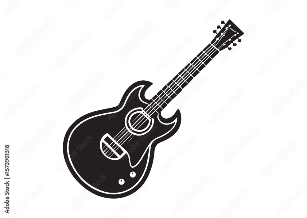 Obraz premium Guitar Vector, Guitar Design, Guitar Icon