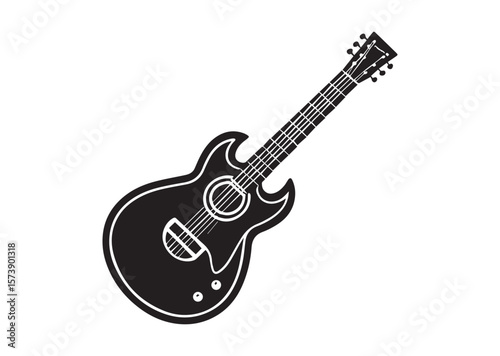 Guitar Vector, Guitar Design, Guitar Icon