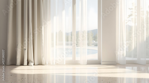 Sunlight through Sheer Curtains 