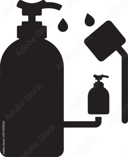 Soap Dispenser Pump Bottle Icon  Hygiene, Cleanliness, Bathroom Essentials