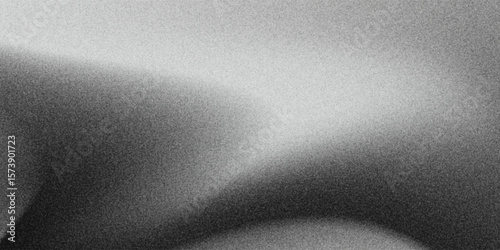 Monochrome abstract with noise, black and white gradient background
