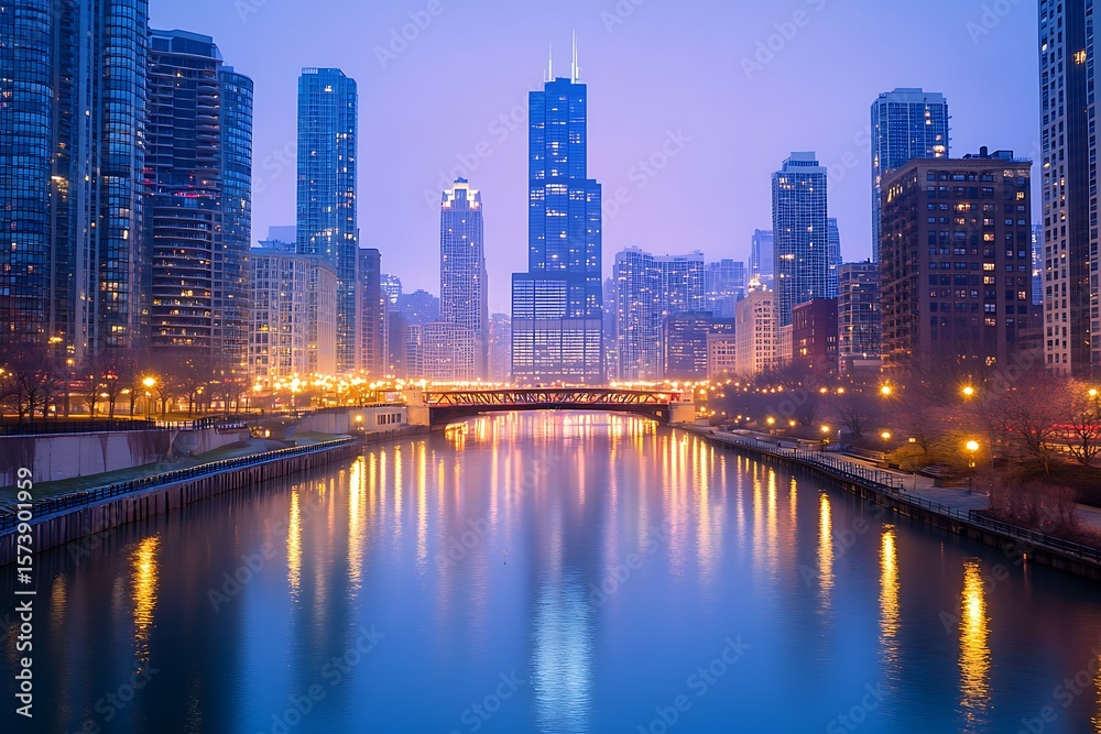 Fototapeta premium singapore city skyline at night