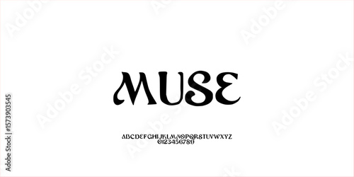 Handwritten Ribbon Font. Thin Elegant Typeface. Uppercase Letters with Soft Mediterranean Flow for Wellness Branding, Artisan Packaging, Invitations, and Creative Typography Vector Illustration.