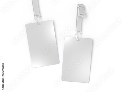 Wallpaper Mural White ID Card with Ribbon Torontodigital.ca