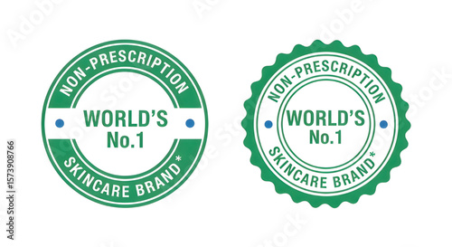World's No.1 Skincare Brand Badge | Non-Prescription Product Seal for Marketing and Advertising