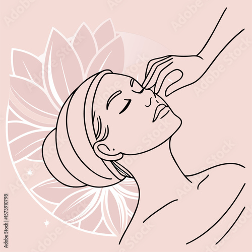 Serene Facial Massage Enhancing Natural Beauty and Promoting Skin Wellness for Relaxation