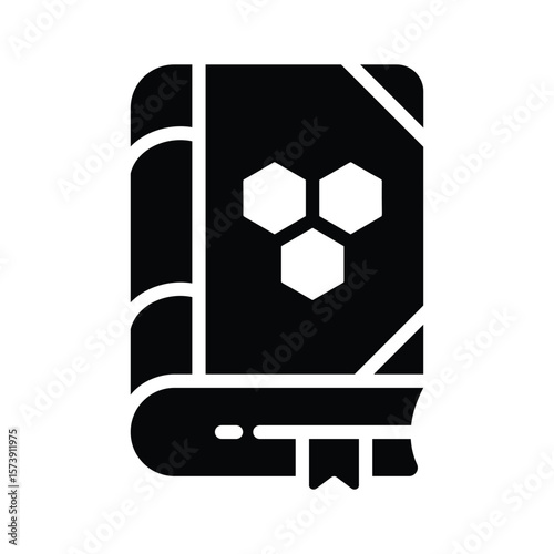 Have a look at this trendy glyph icon of chemistry book