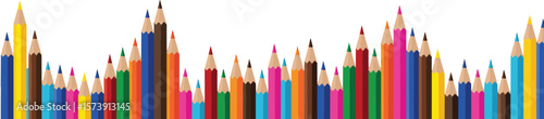 Back to School Vibrant Colored Pencils on Blackboard Background for Students