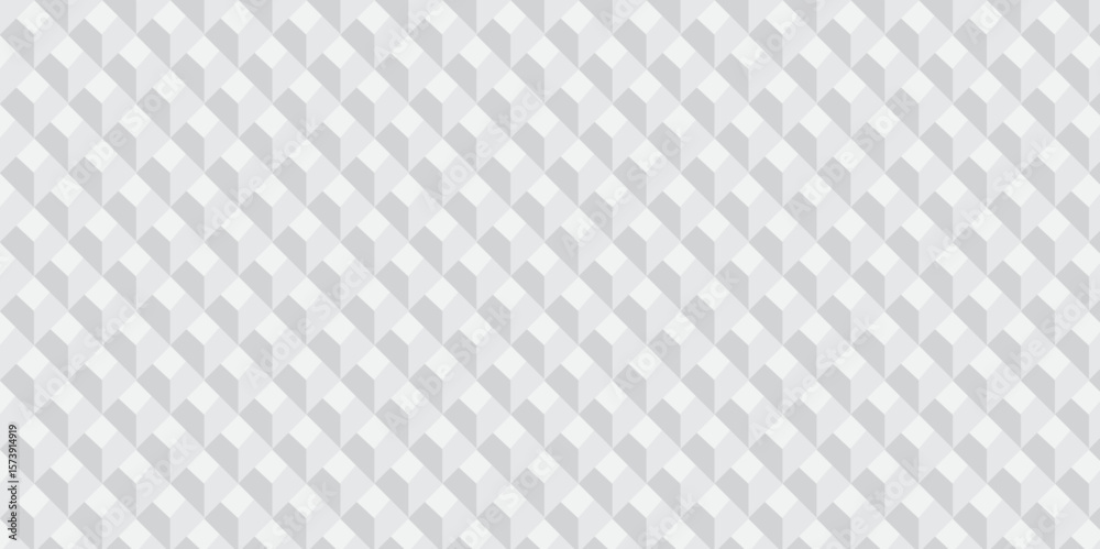 Naklejka premium White geometric cube creative concept triangle overlap square technology background. digital cubes fabric and wallpaper grid block texture background. 