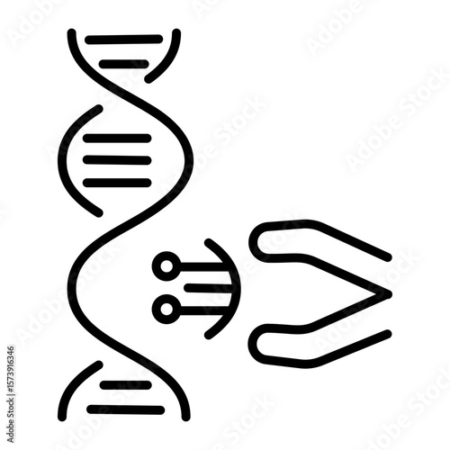 A line style icon showing bioengineering