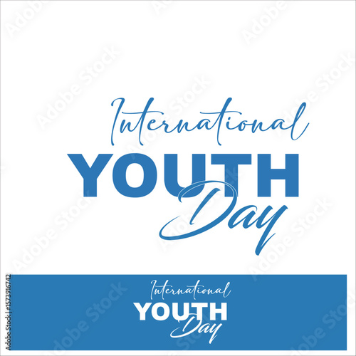 International yourth day, International Youth Day background, August 12. international voluntary day logo, voluntary day vector illustration