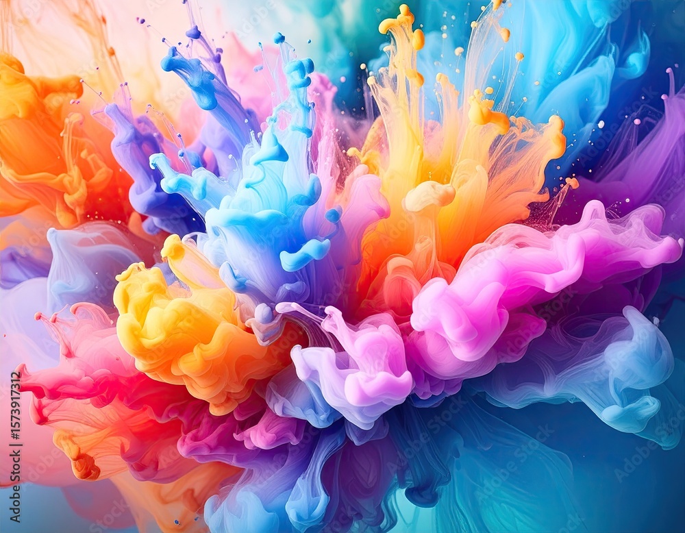 Obraz premium Abstract explosion of vibrant colors (2)