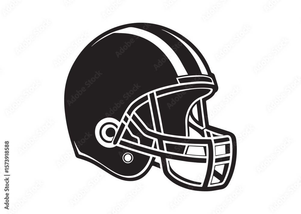Naklejka premium American Football Helmet Vector , Football Helmet Icon