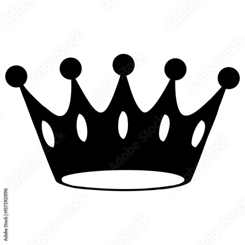 Golden royal crown symbol of power and luxury on white background