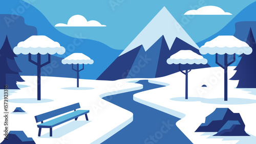 winter landscape with trees