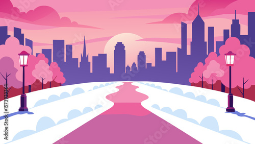 winter city landscape