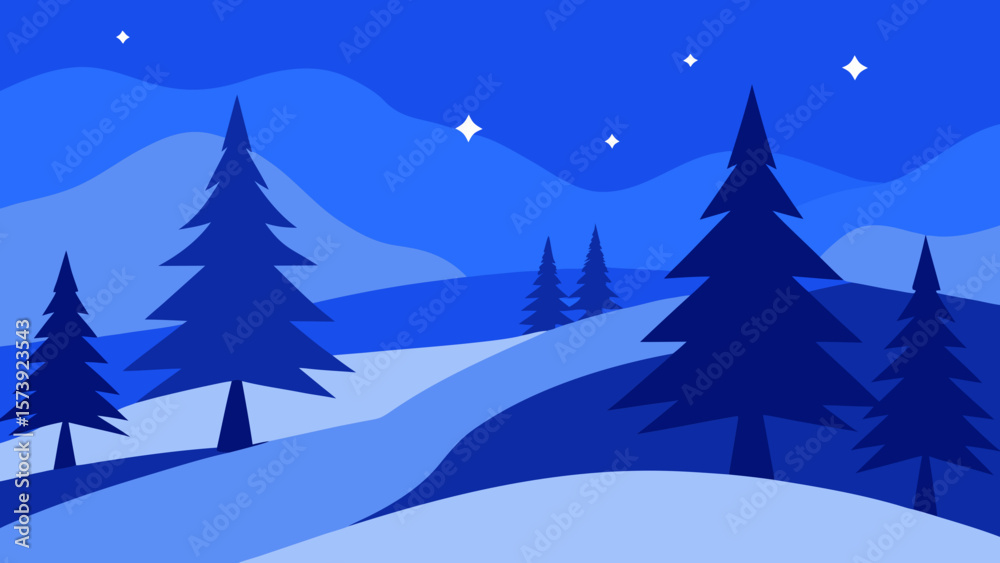 Fototapeta premium winter landscape with trees