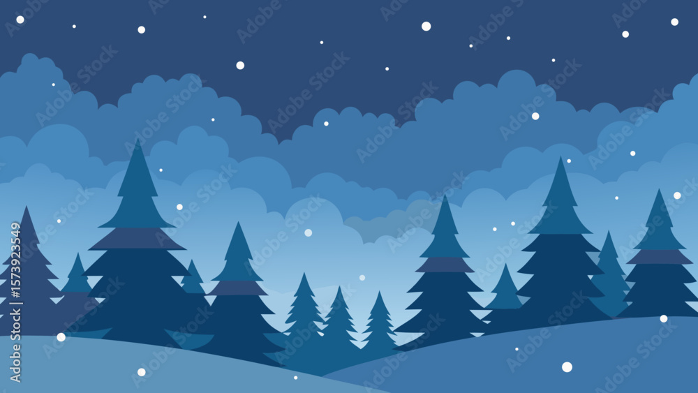 Fototapeta premium winter landscape with trees