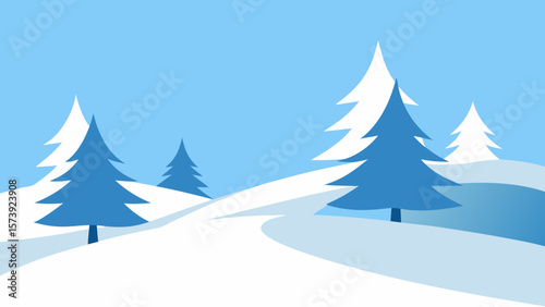 winter landscape with trees