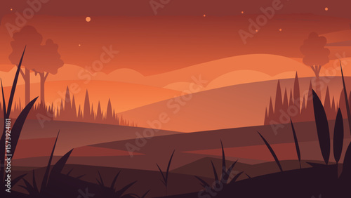 sunrise in the mountains