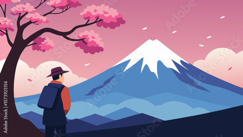 A breathtaking landscape of mountains and sky captures the serene nature of a lake reflecting a distant peak shrouded in clouds