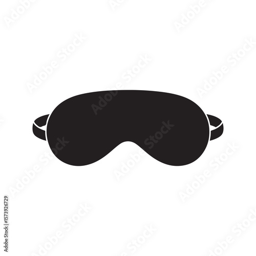 Black sleep mask silhouette icon vector illustration design on white background