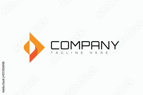 Modern and Minimal Right Arrow Letter D logo design