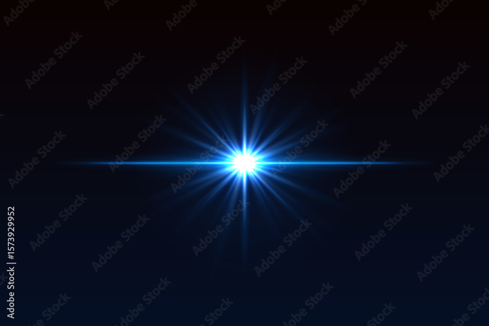 Fototapeta premium Intense central glow with symmetrical rays and soft edges. Bright light flash for lens effects or glowing transitions.