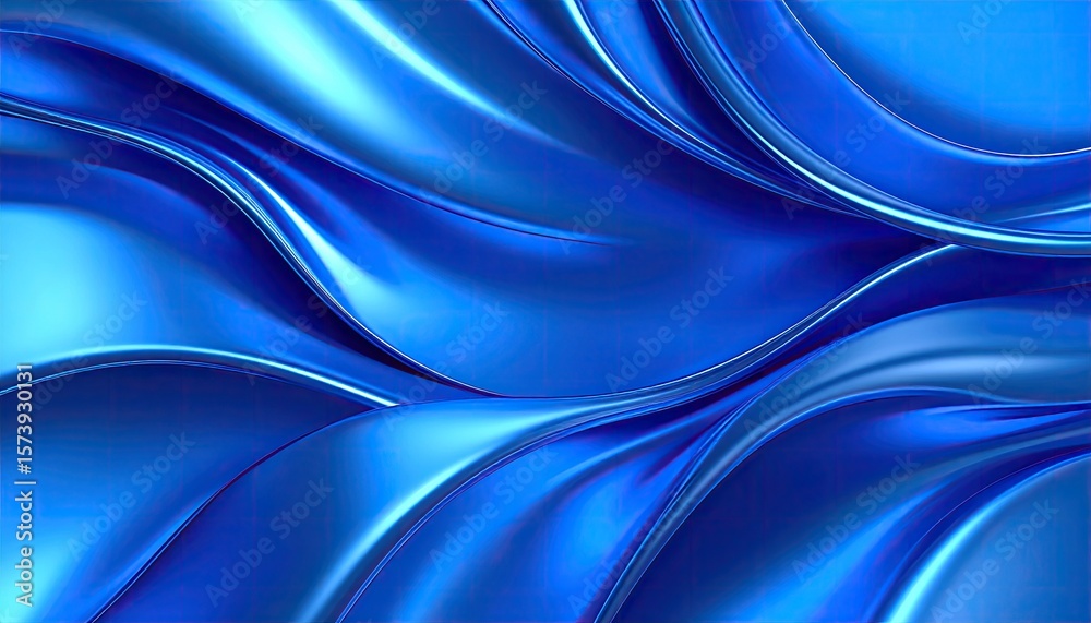 Fototapeta premium Abstract flowing blue drapes