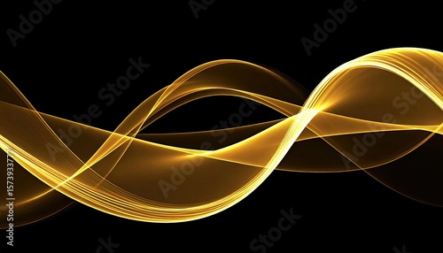 Abstract gold waves on black (1)