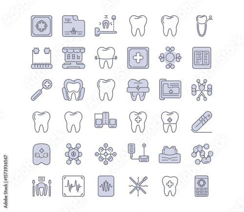 Dental icon set. Dental Clinic icon collection