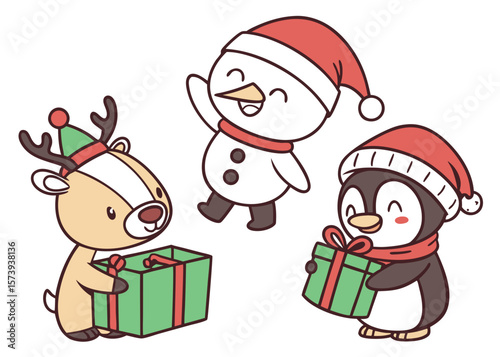 santa claus and gifts