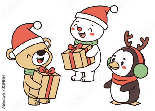santa claus and his reindeer