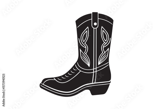 Cowboy Boot Vector , Cowboy Boot Icon