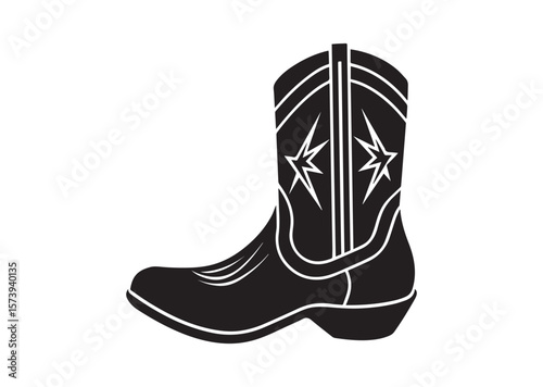 Cowboy Boot Vector , Cowboy Boot Icon