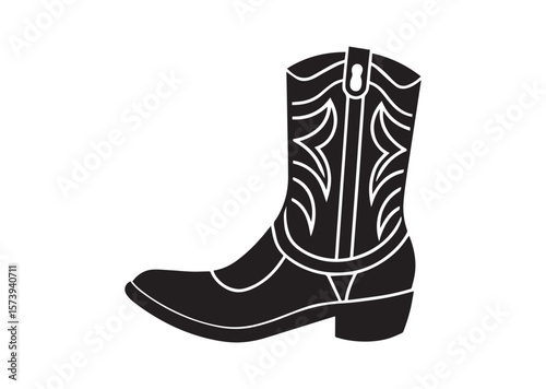 Cowboy Boot Vector , Cowboy Boot Icon
