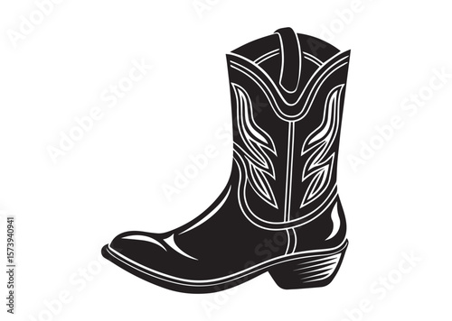 Cowboy Boot Vector , Cowboy Boot Icon
