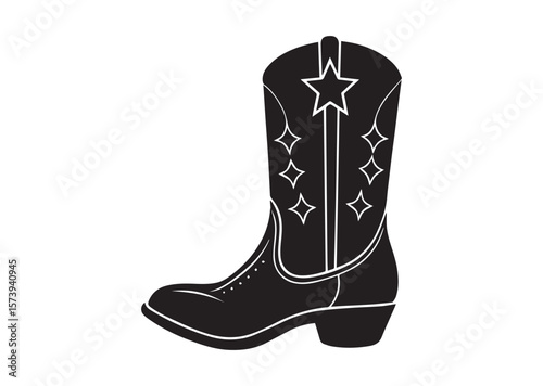 Cowboy Boot Vector , Cowboy Boot Icon
