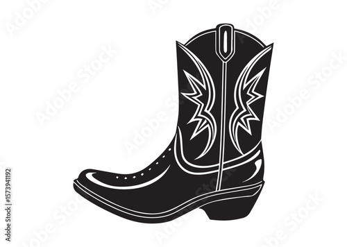 Cowboy Boot Vector , Cowboy Boot Icon