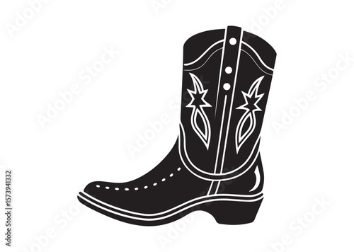 Cowboy Boot Vector , Cowboy Boot Icon