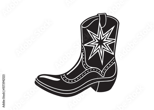 Cowboy Boot Vector , Cowboy Boot Icon